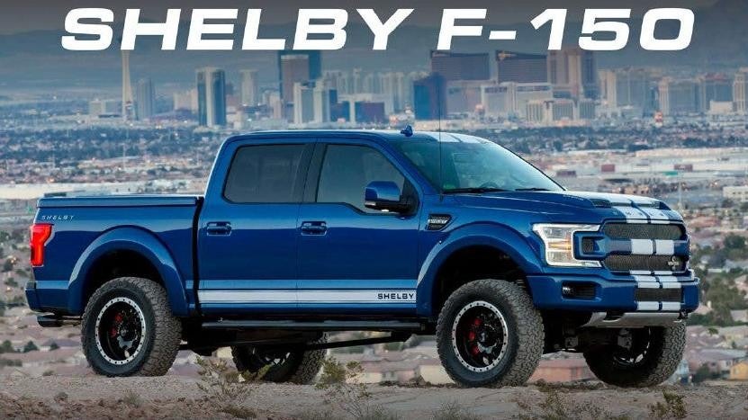 Ford F150 Shelby with city in background
