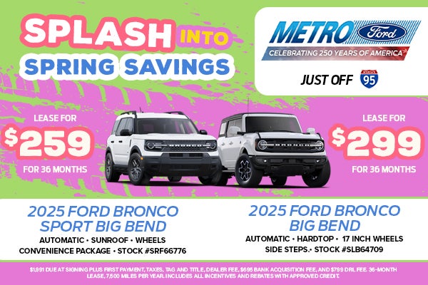 2025 ford Bronco and Bronco sports 